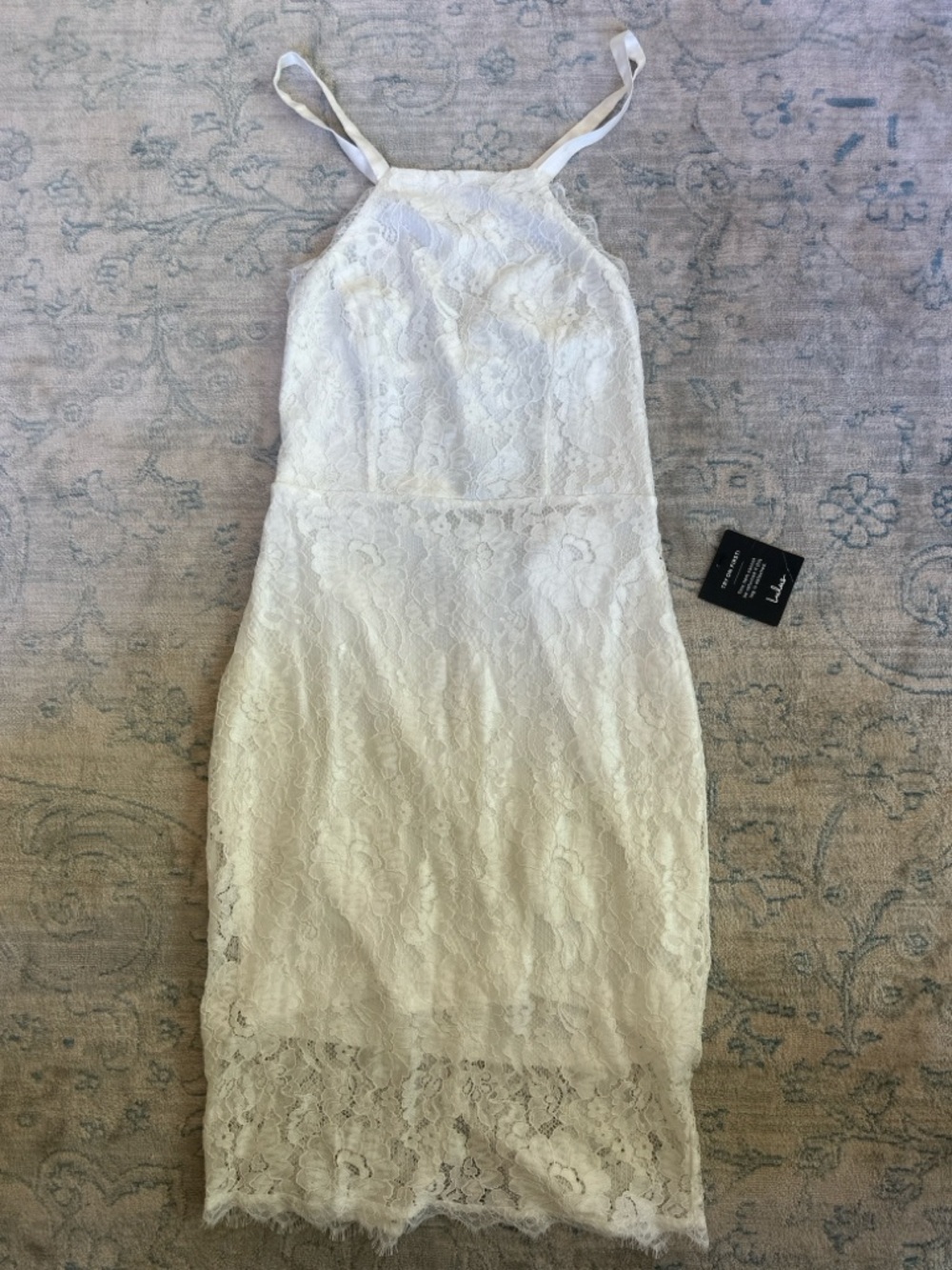 NWT Lulu's White Lace Halter Mini Dress- absolutely stunning